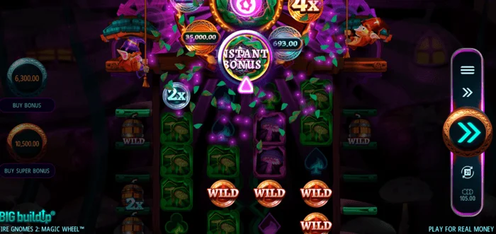 Fire Gnomes 2 Magic Wheel - vòng quay ma thuật đang hoạt động