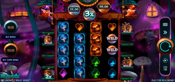 Fire Gnomes 2 Magic Wheel - màn hình trò chơi chính